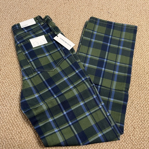 WeWoreWhat NWT Revolve High Rise Dad Jean in Classic Plaid - Picture 9 of 11